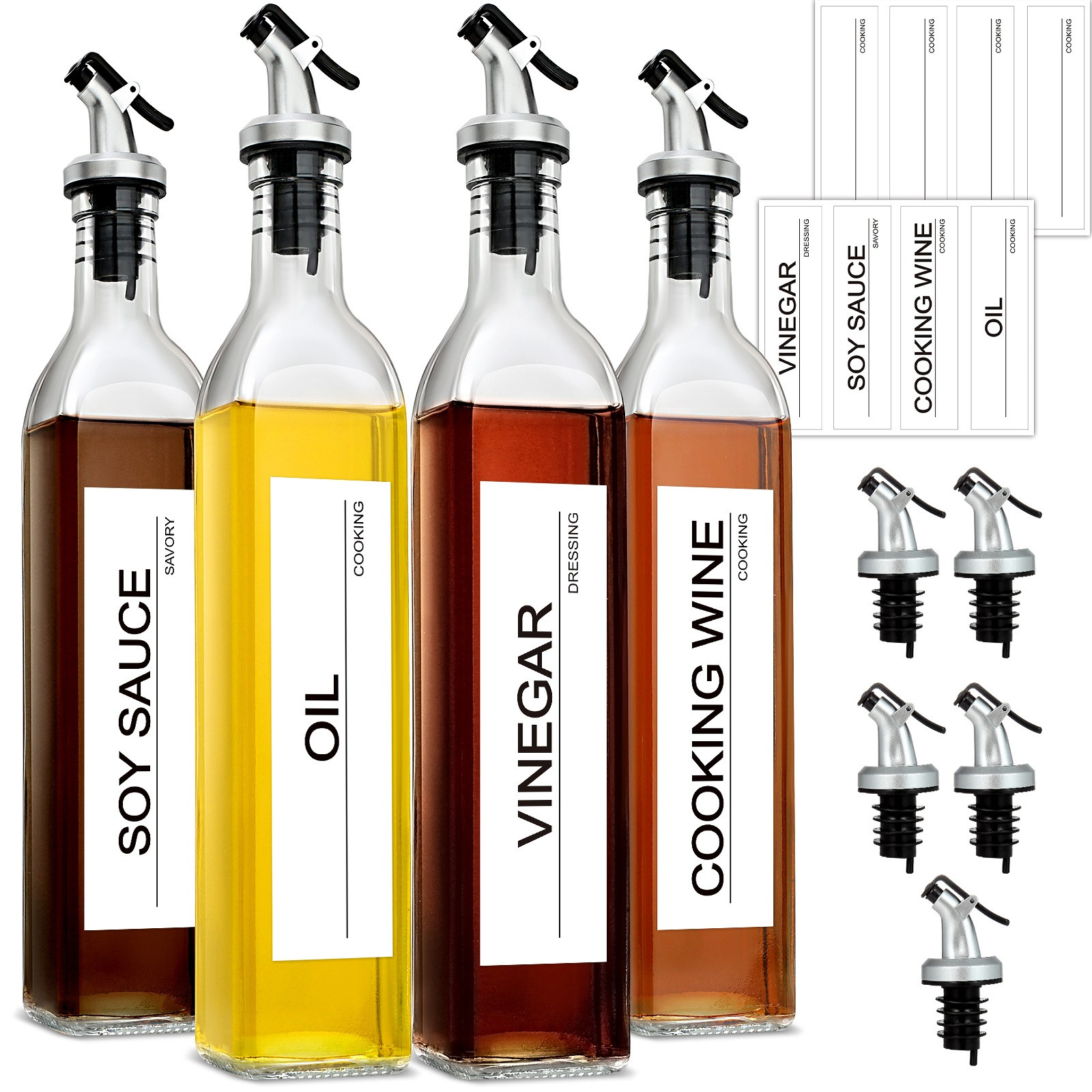 Olive Oil Dispenser Bottle Set of 4