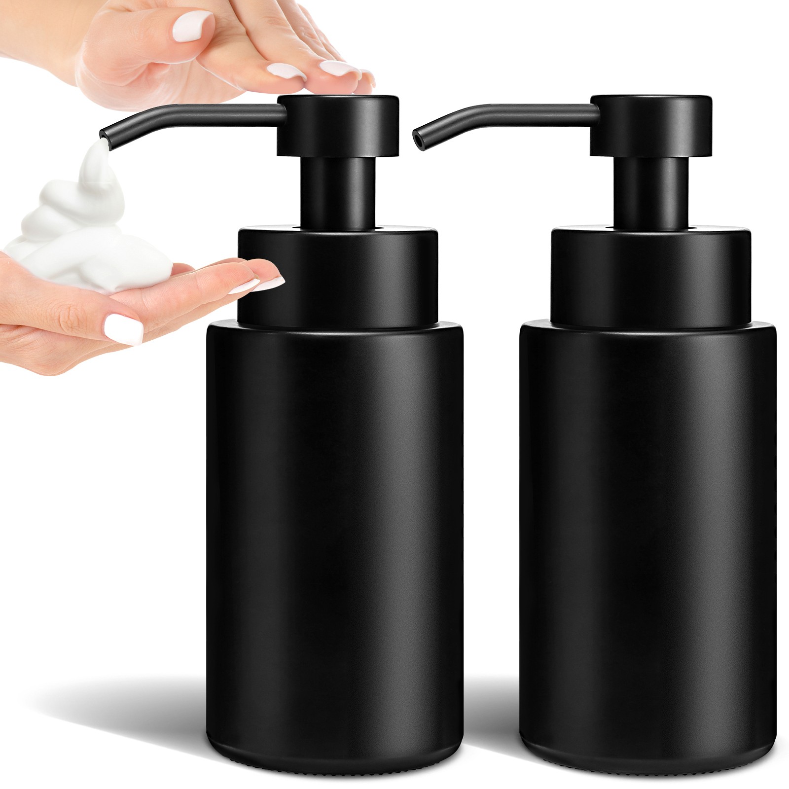 12oz Black Foaming Soap Dispenser
