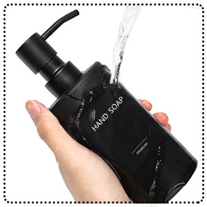 GMISUN Black Soap Dispenser, Hand Soap Dispenser Bathroom, 2 Pack Hand and Dish 