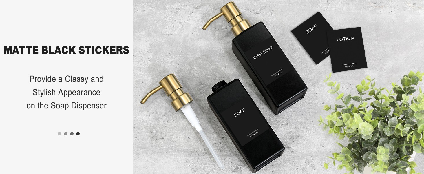 GMISUN Gold Soap Dispenser, Black Soap D