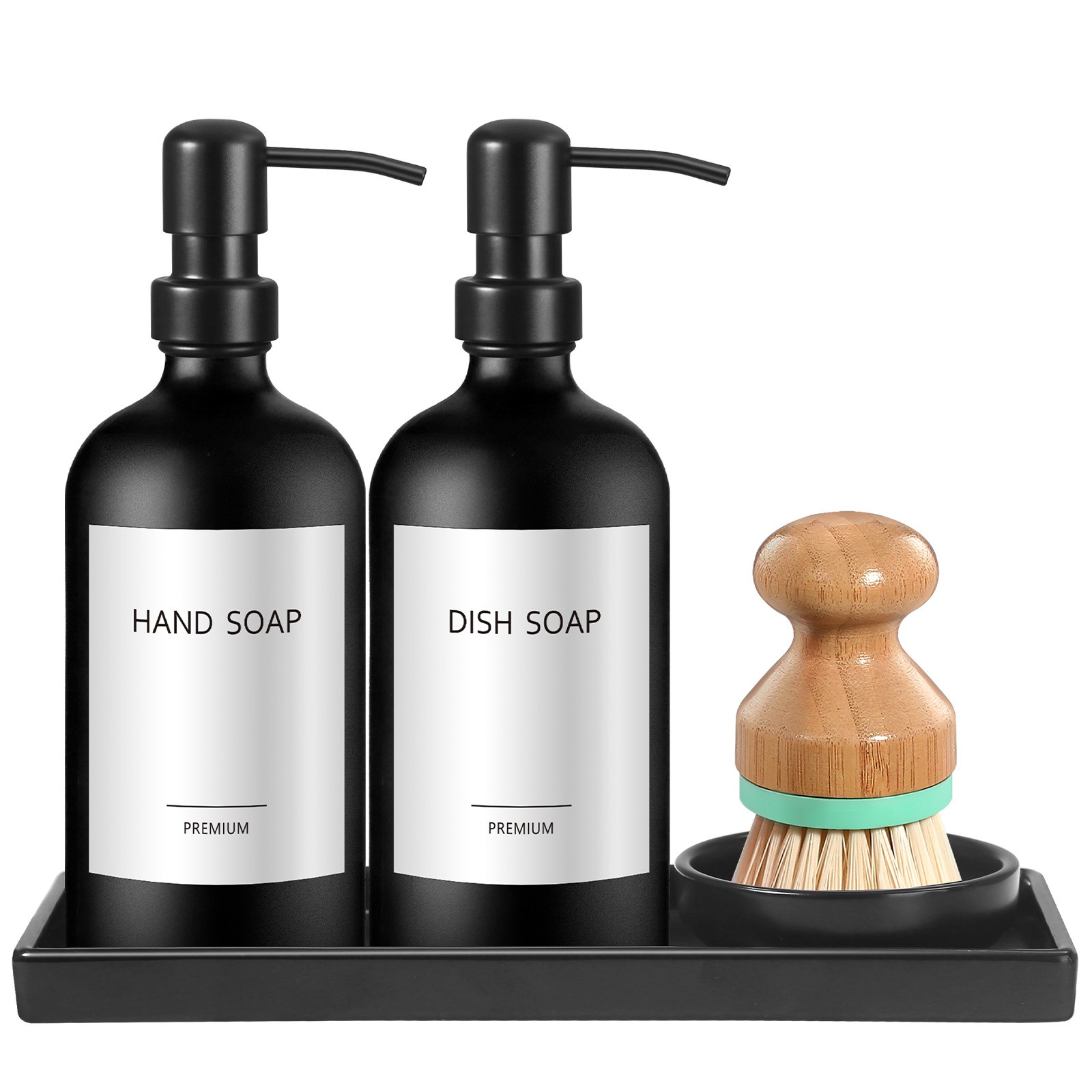 Black Dish Soap Dispenser for Kitchen
