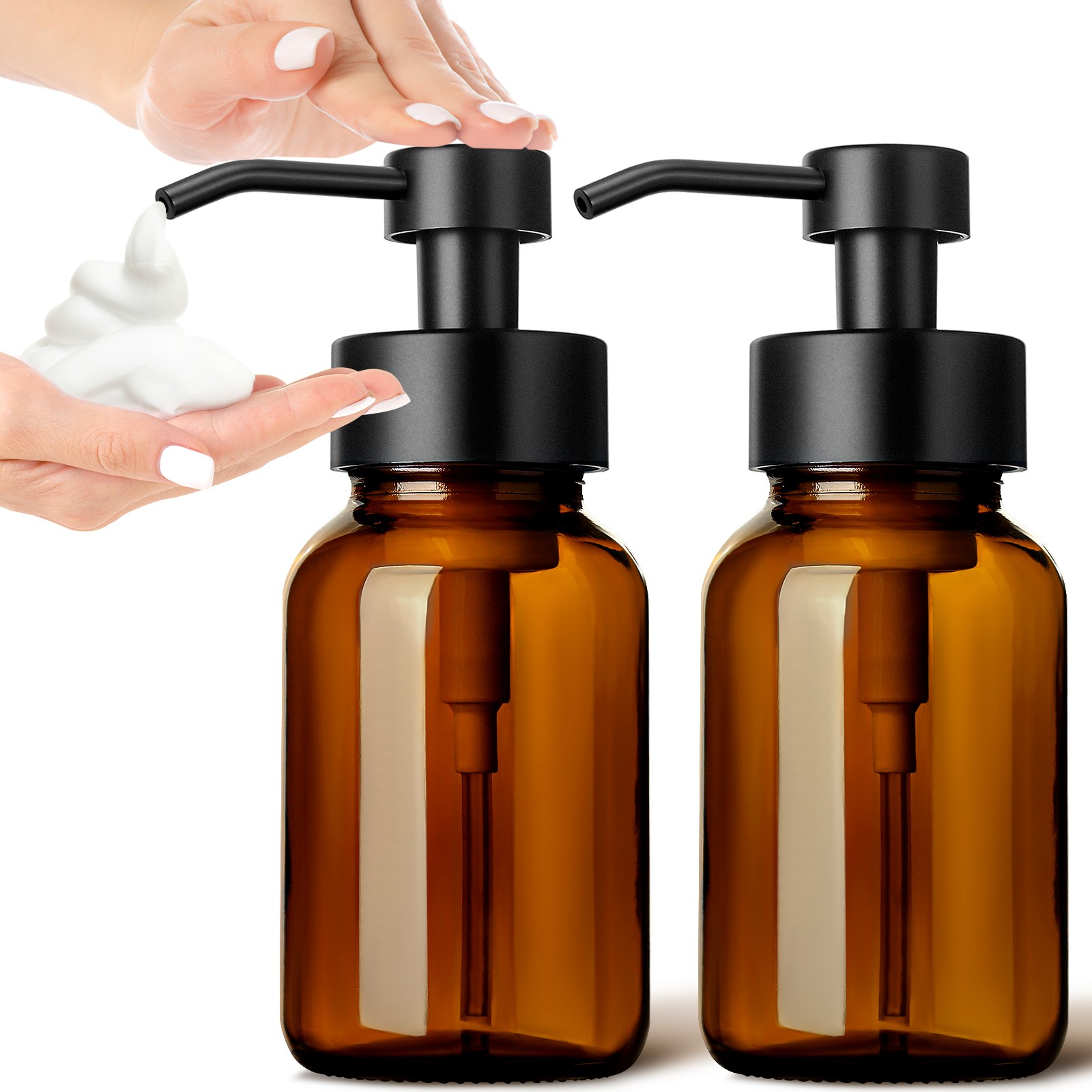 8oz Amber Foaming Soap Dispenser
