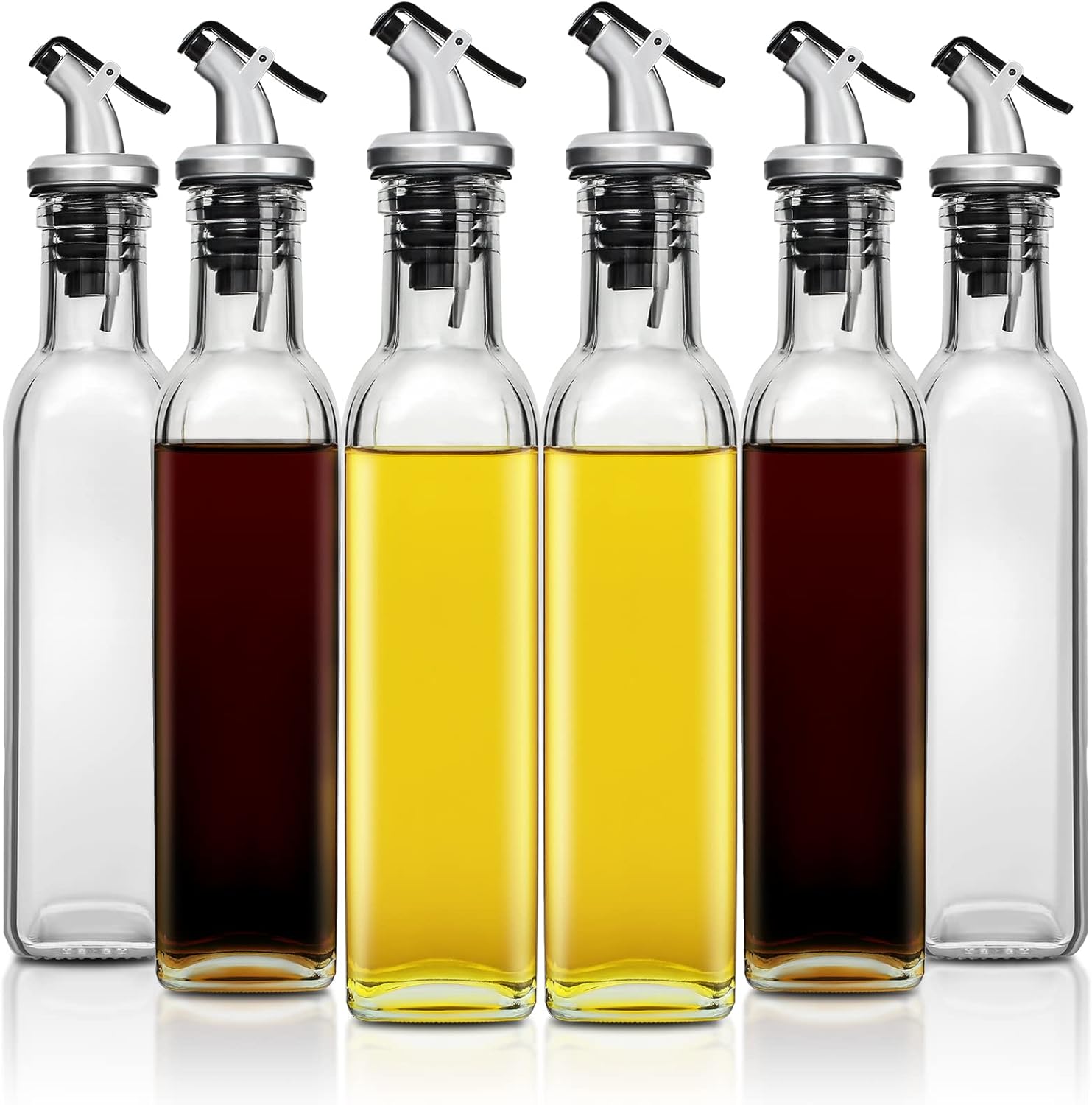 GMISUN Oil and Vinegar Dispenser Set, Leakproof Olive Oil Dispenser Bottle for K