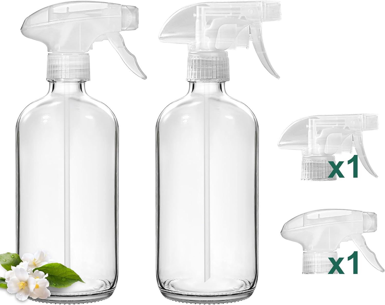 GMISUN Glass Spray Bottles for Cleaning Solutions, 16oz Reusable Spray Bottles f