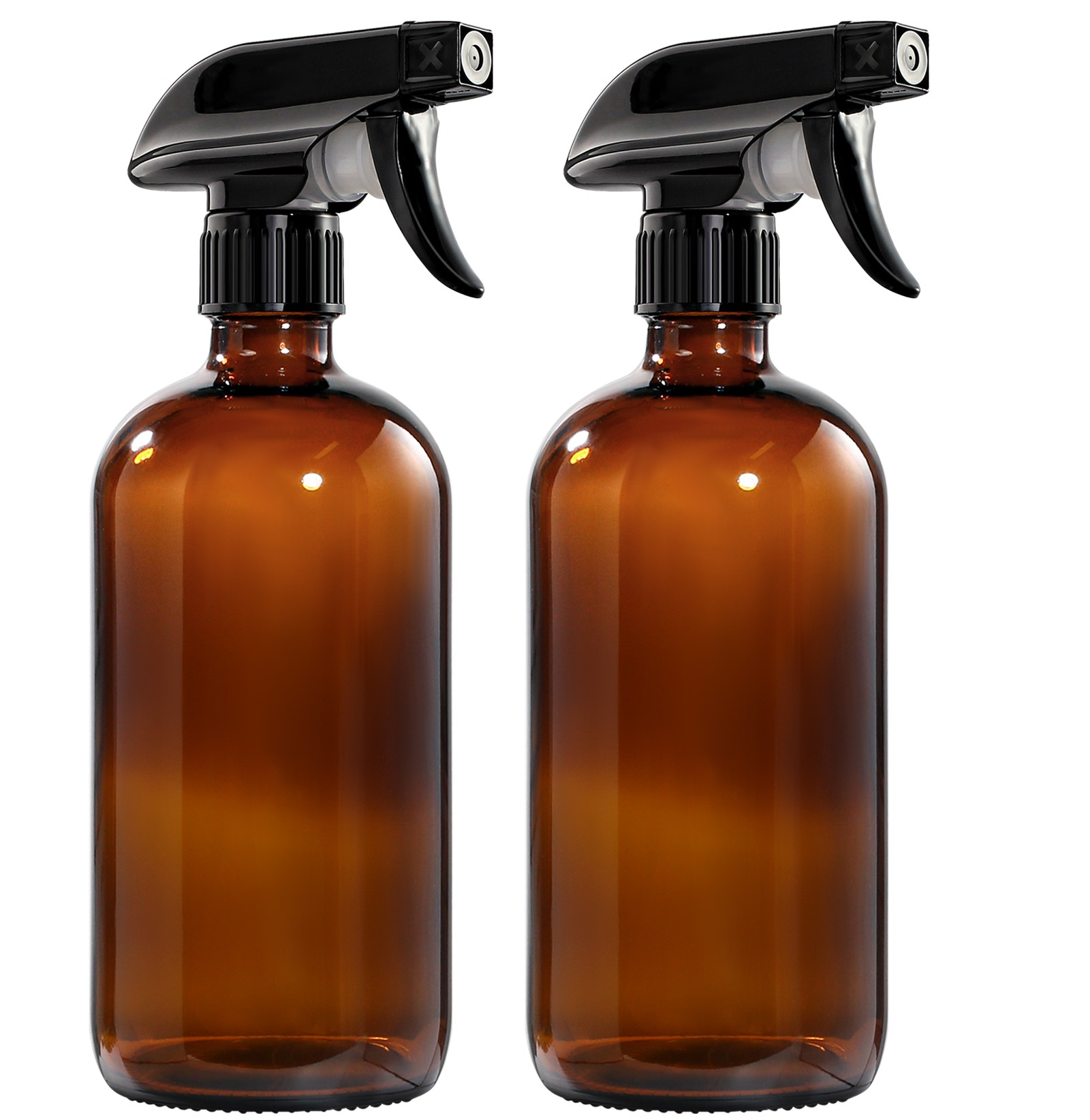 GMISUN Amber Glass Spray Bottles for Cleaning Solutions, 2Pack Brown Glass Spray