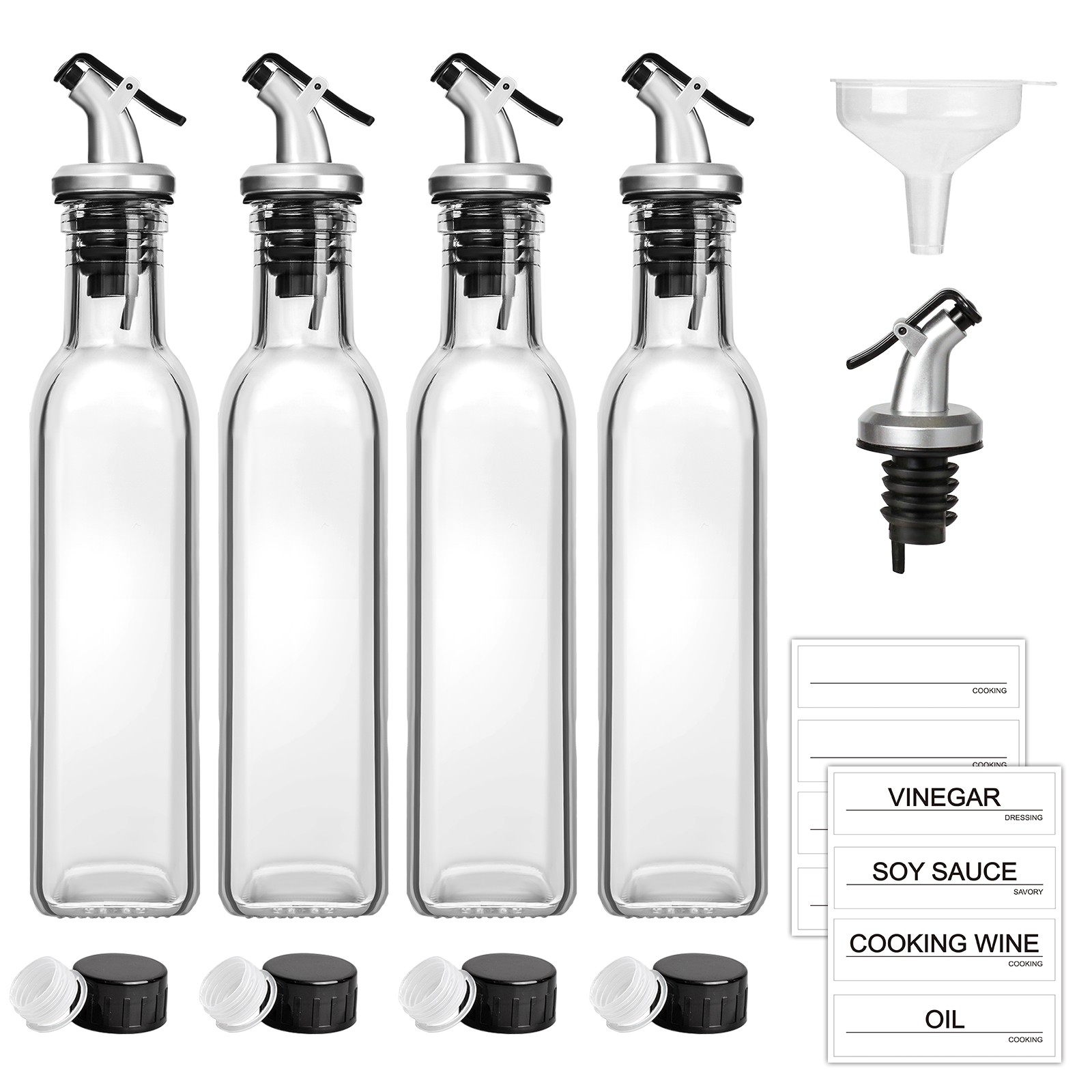 GMISUN Oil Dispenser Bottle for Kitchen, Olive Oil Dispenser Bottle 8oz, Cooking